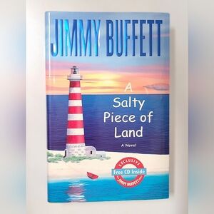 Jimmy Buffet A SALTY PIECE OF LAND Hardcover Book & Exclusive Single CD